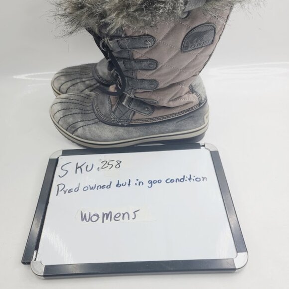 Sorel Women's Brown Black Tofino II Quilt Leather Fur Winter Snow Boots Size 9.5 - Picture 7 of 7